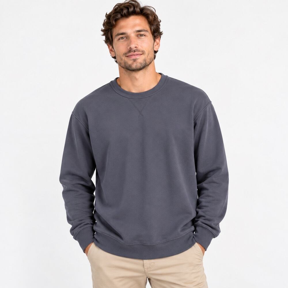 J.Crew Factory Men's Garment Dyed Crewneck Sweatshirt Estate Blue Size Large NWT